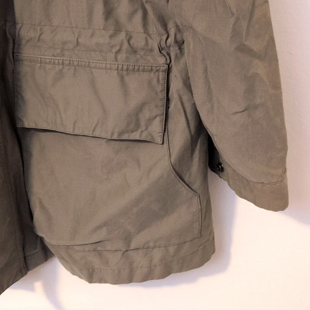 Andrew Marc Men's Olive Green Utility Trench Cotton Jacket Sz XL